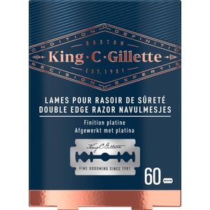 King C. Gillette Double Edge Safety Razor mesjes - 60 Scheermesjes - mannen cadeautjes