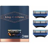 6x Gillette Scheermesjes King C. 3 stuks