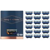 6x Gillette Scheermesjes King C. 3 stuks