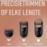 King C. Gillette - Draadloze Baardtrimmer - Zwart - Kunststof - 3 Kamopzetstukken