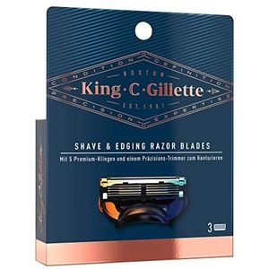 Gillette King C. scheermesjes voor gezicht en contouren (3 stuks)