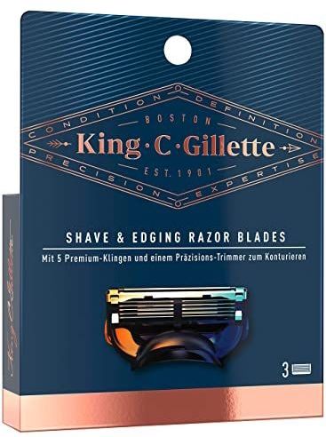 Gillette King C. scheermesjes voor gezicht en contouren (3 stuks)