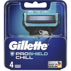 Gillette - ProSheild Chill - Scheermesjes - 4 Stuks