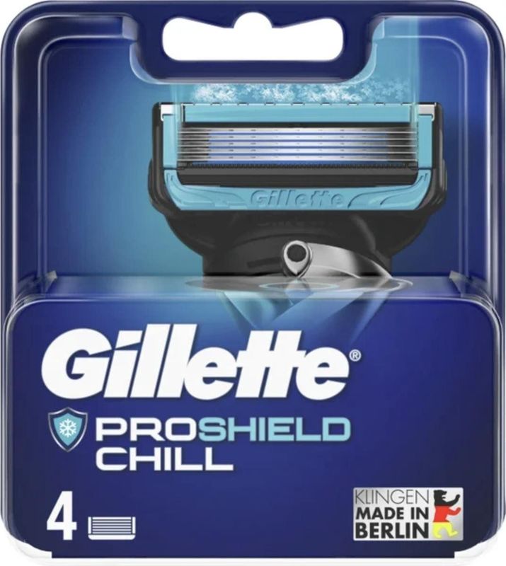 Gillette - ProSheild Chill - Scheermesjes - 4 Stuks