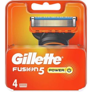 Gillette Fusion 5 Power Navulmesjes Voor Mannen 4 stuks