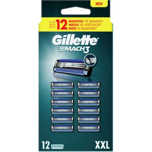 Gillette - Mach3 - Scheermesjes Navullingen - 12 Stuks