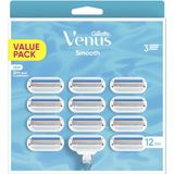 Gillette - Venus Scheermesjes - Smooth - 12 Navulmesjes