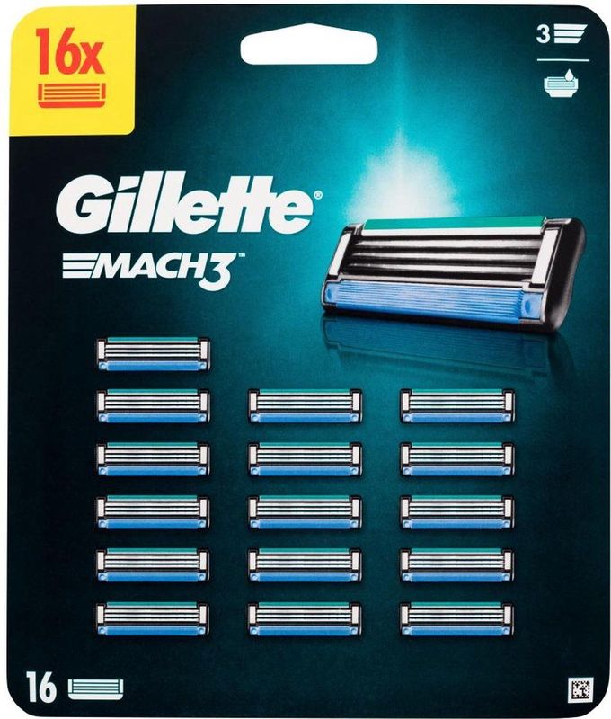 Gillette Mach3 Scheermesjes 16 Stuks