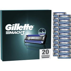 GIllette Mach 3 scheermesjes 20-pak navulmesjes