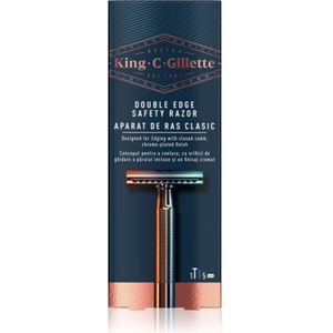 Gillette King C. Double Edge Scheerapparaat + scheermesjes 5 stuks 1 st