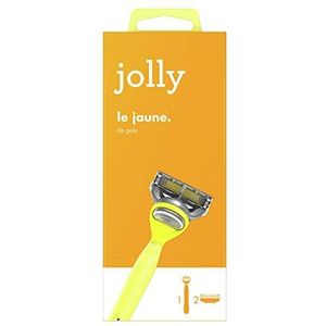 JOLLY Gele scheermes voor dames, 2 mesjes, 2 stuks