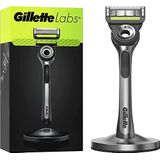 Gillette Labs met exfoliërende bar, scheermes voor mannen, 1 handvat, 1 mesnavulling, inclusief premium magnetische standaard