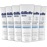 6x Gillette Skin Scheercrème Ultra Gevoelige Huid 175 ml