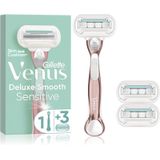 Gillette - Venus Pro Smooth Sensitive - Scheermes met 3 Navullingen - Zilver