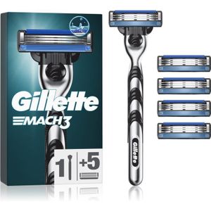 Gillette - Mach3 - Scheerapparaat + Vervangende Messjes - 5 st