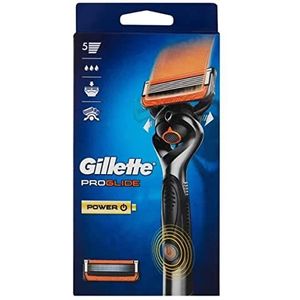 Gillette ProGlide Power scheerapparaat voor heren, 2 reservemesjes, met 5 anti-slagmessen voor een grondige scheerbeurt en duurzaamheid