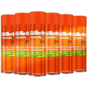 Gillette Fusion Scheerschuim Sensitive - 6 x 250 ml