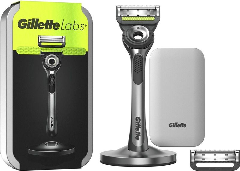 Gillette - GilletteLabs Scheermes - 1 Handvat - 2 Scheermesjes - Magnetische Houder - Travelcase