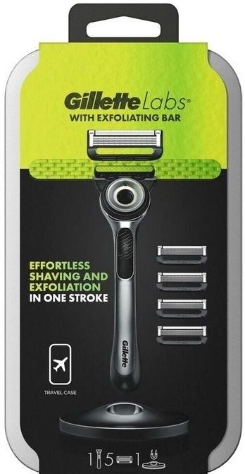 GilletteLabs Scheersysteem Reisetui + Navulmesjes - 1 Handvat Met 5 Scheermesjes