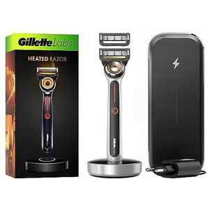 Gillette Labs Heated Razor Voor Mannen Reiskit Met Scheermes + Mesje + Oplaaddock + Smart Plug + Oplaadreisetui