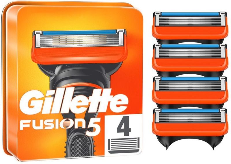 Gillette - Fusion Cartridges - Scheermesjes - 4 Eenheden