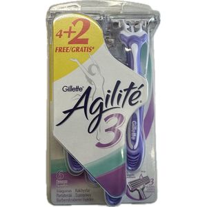 Gillette Agilite 3 Women - Wegwerpmesjes - 6 Stuks