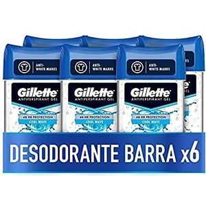 Gillette Clear Cool Wave anti-transpirant deodorant voor heren, 70 ml x 6