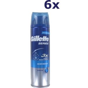 6x Gillette Scheergel - Series Moisturizing 200 ml