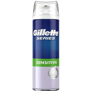 Gillette Series Sensitive Scheerschuim Voor Mannen 250ml, Met Volle Soldeer Die Helpt De Huid Te Beschermen Tijdens Het Scheren