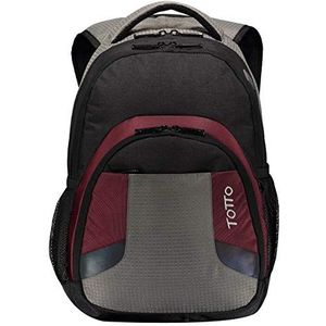 TOTTO Rugzak P Tablet Y Pc Terbiony Casual 40 cm 25 liter, zwart, grijs en rood, Talla única, sportief