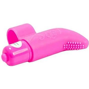 Roze siliconen vingervibrator