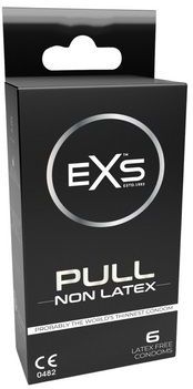 EXS «Pull» Non Latex, 6 latexfreie, absolut geruchlose Kondome
