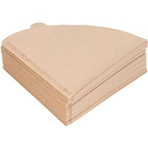 Druppelfilterpapier, hoogrenderend koffiezeefpapier Milieuvriendelijk natuurlijk houtpulp Tijdbesparend voor V60-formaat druppelaar(V02 filtreerpapier 100 stuks)