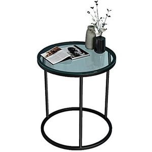 Prachtige bank bijzettafel, ronde tafel van ijzermarmer/glas, Scandinavische luxe salontafel/telefoontafel/hoektafel (kleur: D)