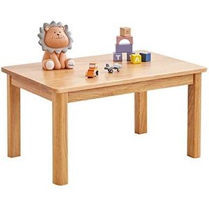 Prachtige salontafel, geheel massief hout H32CM lage tafel, huishoudelijk eiken 60x40cm groot bureaublad woonkamer/slaapkamer/balkon vrijetijdstafel