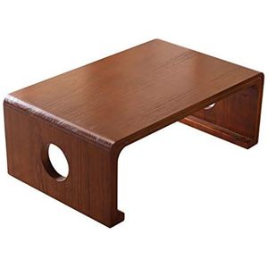 Prachtige salontafel, lage tafel van 30 cm in Japanse stijl, massief houten bedtafel/theetafel, kleine eettafel/computertafel (afmetingen: 60X40X30CM)