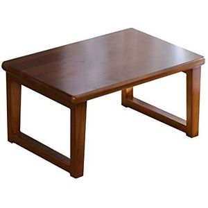 Prachtige salontafel, Japanse lage tafel van 30 cm, dagbedtafel/erkerbank, massief houten kleine eettafel/computertafel (afmetingen: 50X40X30CM)