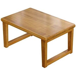 Prachtige salontafel, lage tafel van 30 cm in Japanse stijl, dagbedtafel/theetafel, massief houten kleine eettafel/computertafel (afmetingen: 60X40X30CM)