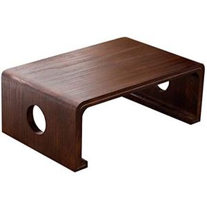 Prachtige salontafel, lage tafel van 30 cm in Japanse stijl, massief houten bedtafel/theetafel, kleine eettafel/computertafel (afmetingen: 80X50X30CM)