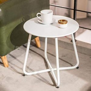 Prachtige salontafel, anti-roest Scandinavische eenvoudige ijzeren bank bijzettafel/kleine hoektafel, kleine ronde buitentafel op balkon (kleur: D)