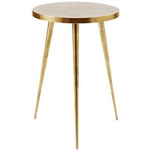 Prachtige salontafel, Scandinavische bijzettafel/hoektafel, kleine salontafel in de woonkamer, multifunctionele ijzeren ronde tafel (goudkleurig) (afmetingen: 50X55CM)