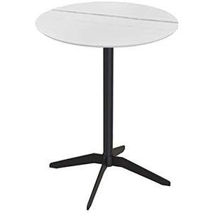 Prachtige salontafel, Italiaanse stijl lichte luxe woonkamer bank rots leisteen bijzettafel, balkon afternoon tea kleine ronde tafel (Kleur: B, Maat: 45x55cm)