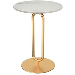 Exquise salontafel, lichte luxe bijzettafel met Italiaanse rotsplank, kleine gouden ronde tafel/hoektafel in woonkamer bank balkon (kleur: C, maat: 40X55CM)