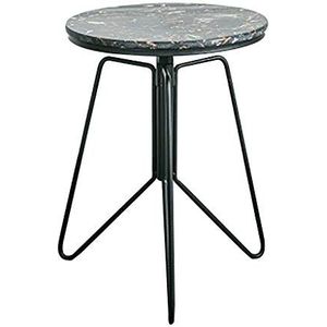 Exquise salontafel, Scandinavische ijzeren kunst marmeren bijzettafel/woonkamer hoektafel, creatieve kleine ronde tafel (Kleur: C)