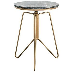 Exquise salontafel, Scandinavische ijzeren kunst marmeren bijzettafel/woonkamer hoektafel, creatieve kleine ronde tafel (Kleur: A)