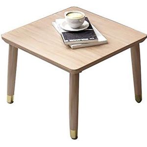 Prachtige salontafel, erkertafel, eenvoudige massief houten tafel op de vensterbank, Japanse lage tafel (natuurlijke houtkleur) (afmetingen: 60X40X30CM)