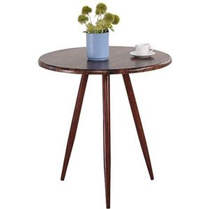 Prachtige salontafel, rond tafelblad met houtnerf, lichte luxe vrijetijdsonderhandelingstafel in Scandinavische stijl/afternoon tea-tafel (Kleur: A, Maat: 60x70cm)