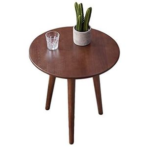 Prachtige massief houten salontafel, bijzettafel van Scandinavische essen walnoot bank, kleine ronde tafel/theetafel in woonkamer en slaapkamer (afmetingen: 50x50cm)