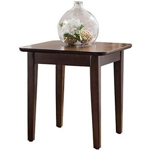 Prachtige salontafel, bijzettafel van Japans eikenhout, bijzettafel in de woonkamer, eenvoudige kleine vierkante tafel, nachtkastje/lamptafel voor thuis (kleur: D)