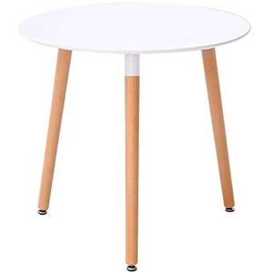 Prachtige eettafel, ronde thuisstudeertafel/salontafel/vrijetijdstafel, Europese multifunctionele ronde tafel/onderhandelingstafel (Kleur: B, Maat: 80x75cm)